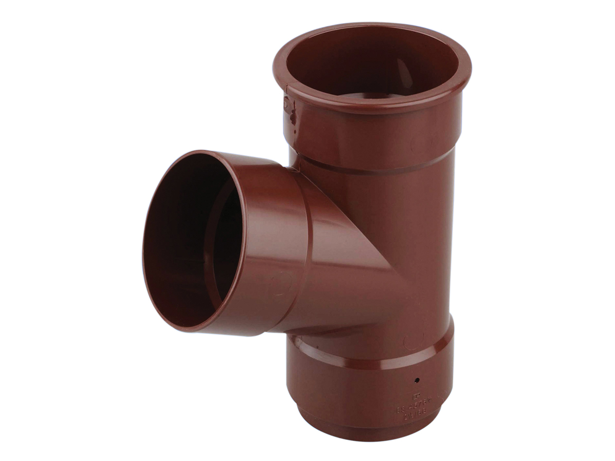 Product image for Osma Roundline 0T035 Pipe Branch 67.5° 68mm Brown