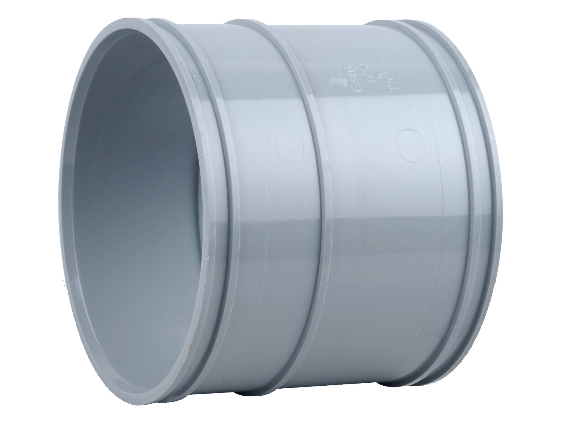 Product image for Wavin Osmasoil D/SW Double Socket Coupler 110mm Grey
