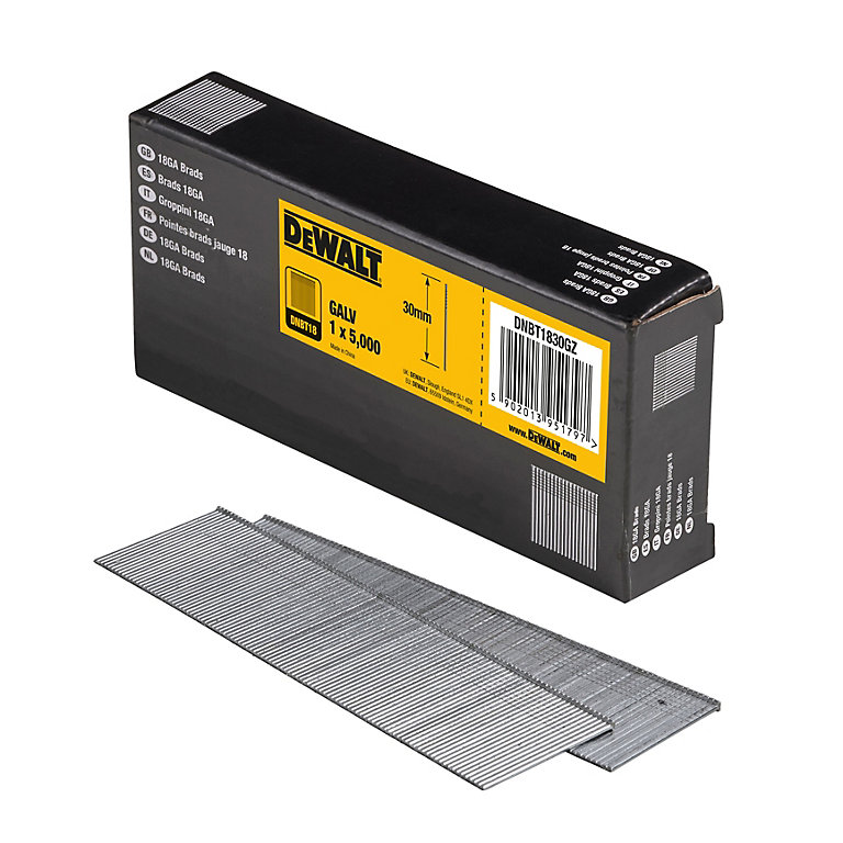 Product image for DeWalt Collated Brad nail (L)30mm, Pack of 5000