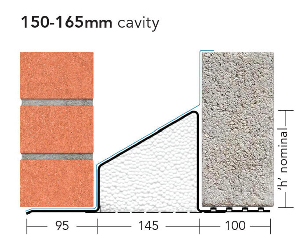 Product image for IG Lintels Cavity Wall Steel Lintel Standard Load L1/S150 4200mm