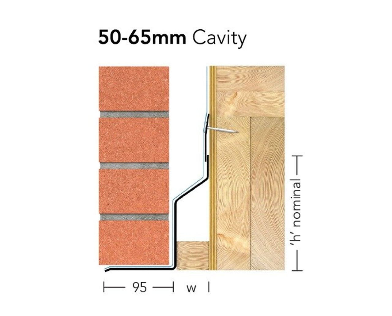 Product image for IG Lintels Timber Frame Steel Lintel & Restraint Clips L7/50 1950mm