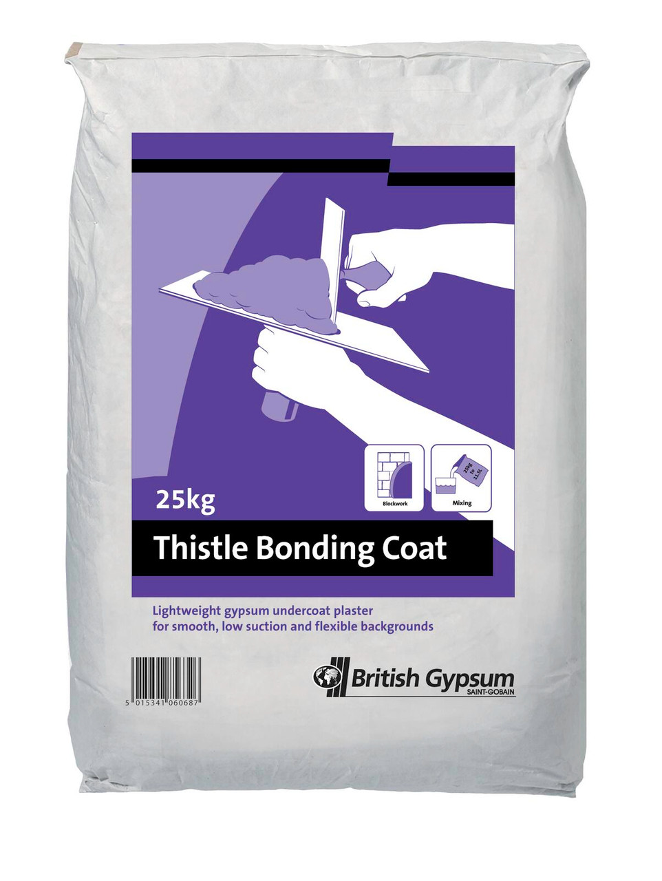 Product image for British Gypsum Thistle Bonding 60 Coat Plaster 25kg