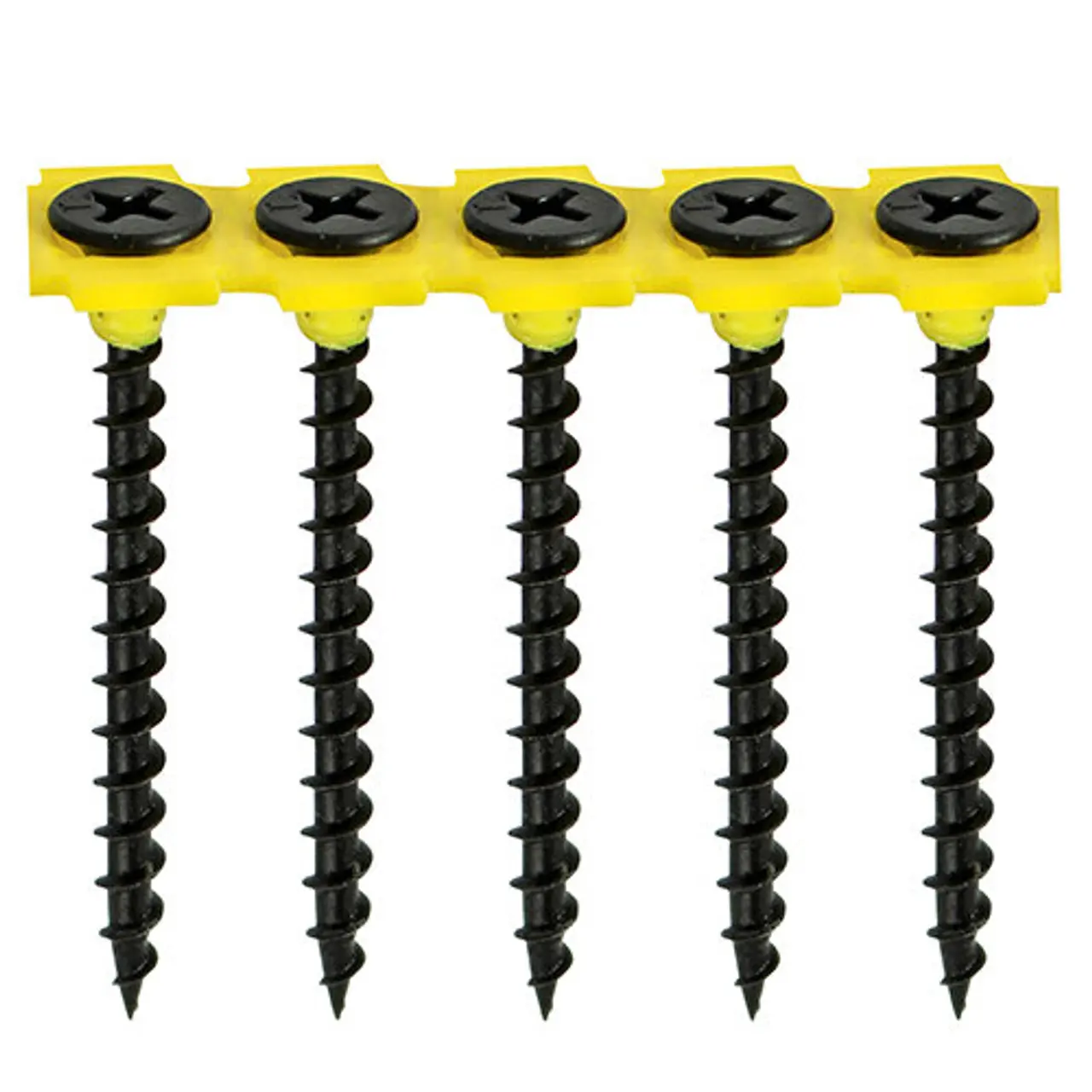 Product image for Timco Collated Course Drywall Timber Stud Plasterboard Screws PH2 Black 3.5 x 25mm (1000 Pack) 00025COLDYS