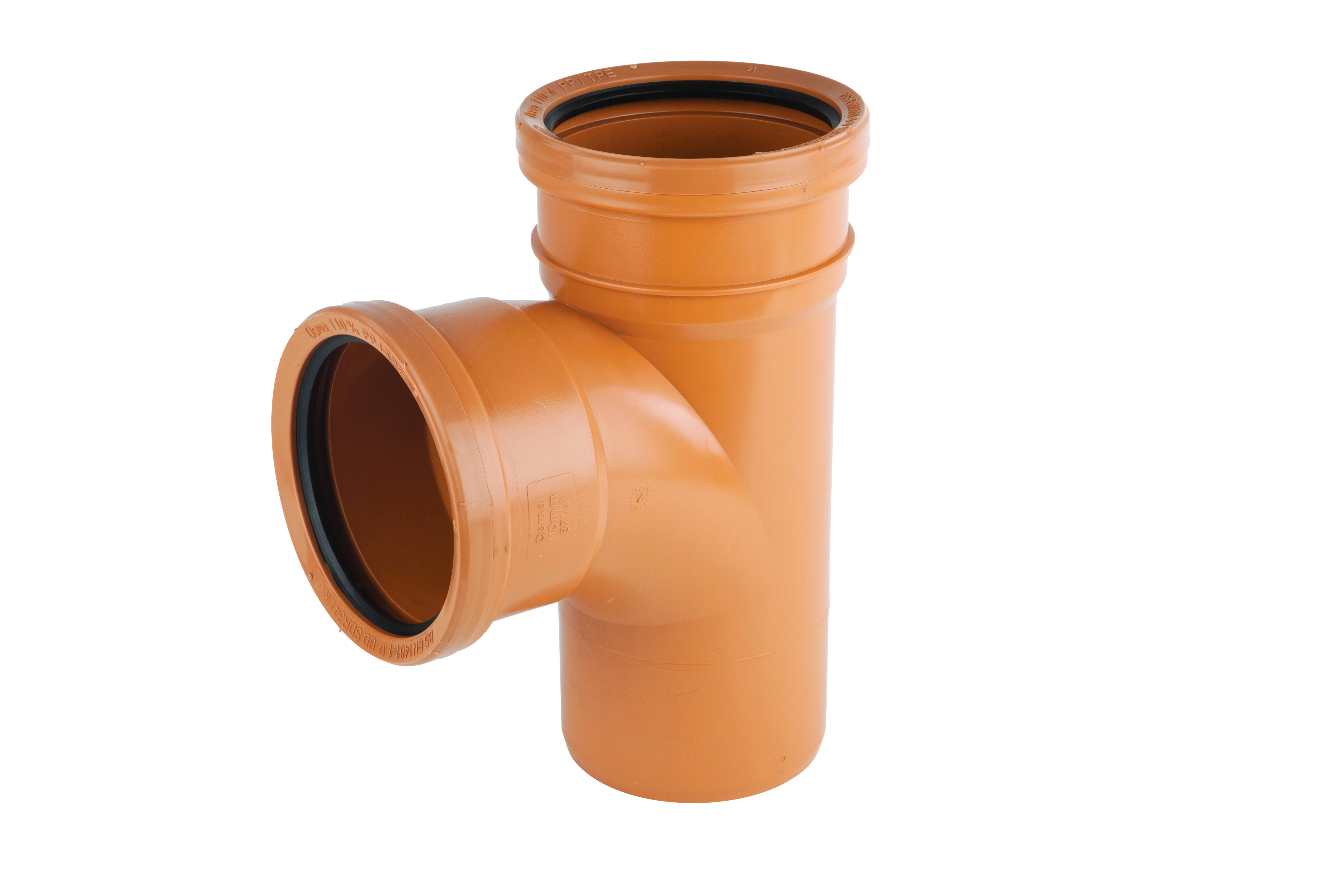 Image of Osmadrain Drainage Equal Junction 87 Degree Single Socket 110mm