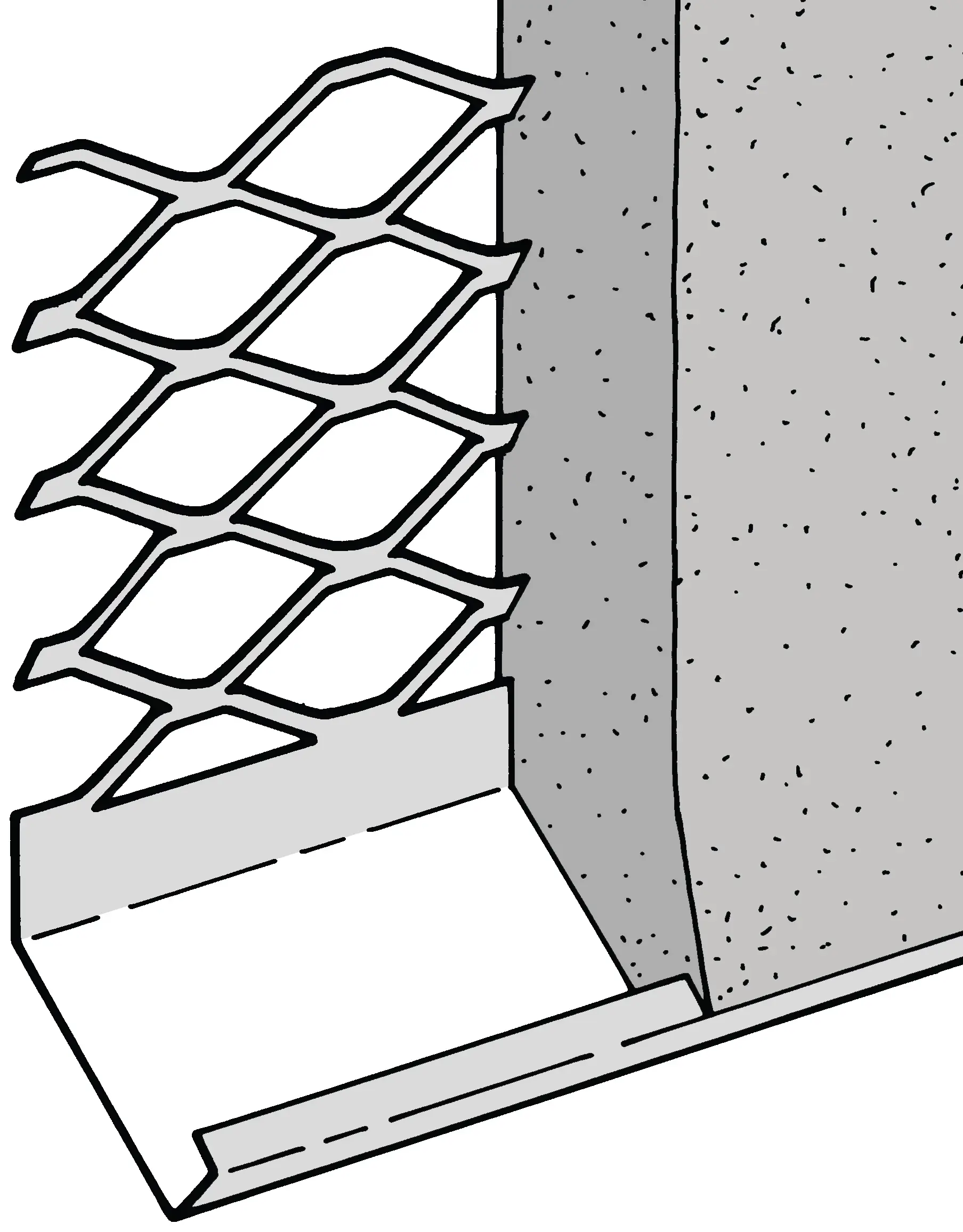 Image of Expamet External Stainless Steel Render Stop Bead Standard Wing 20mm 3m
