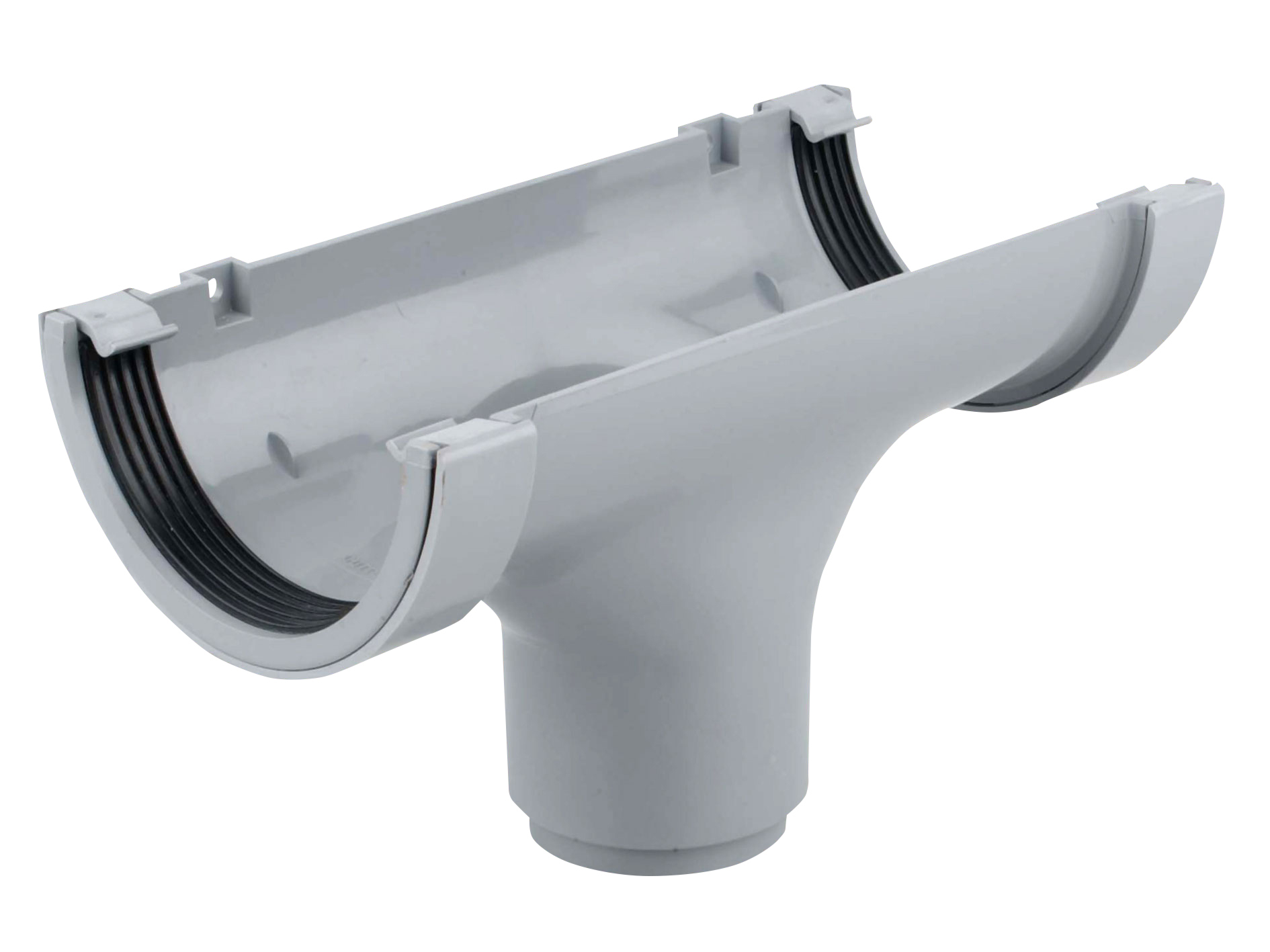 Product image for Wavin Osma Roundline Straight Running Outlet 112mm Grey 0T624G