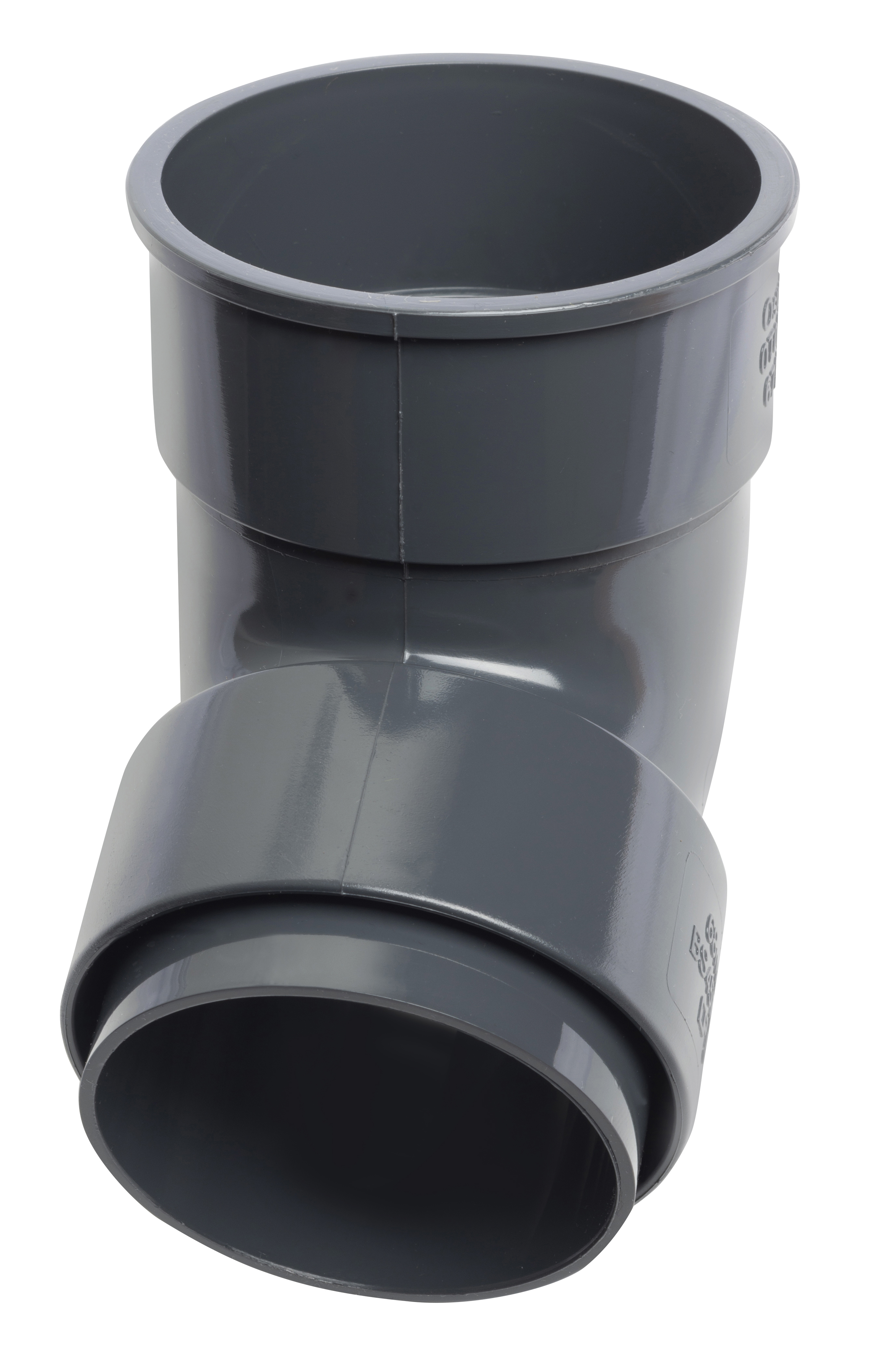 Image of Wavin Osma Roundline Offset Bend Socket 68mm Anthracite Grey 0T025AG