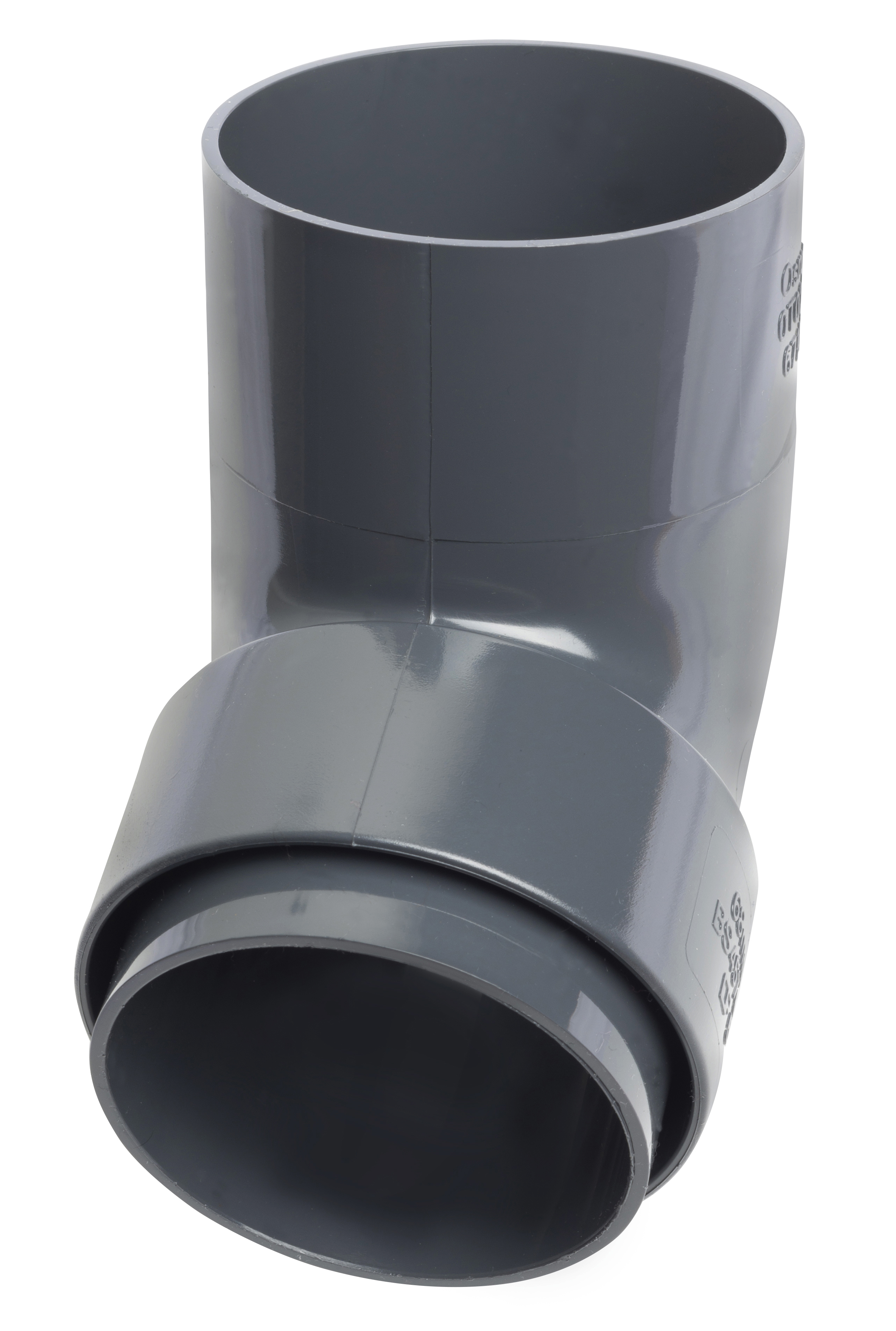 Image of Wavin Osma Roundline Offset Bend Spigot 68mm Anthracite Grey 0T026AG