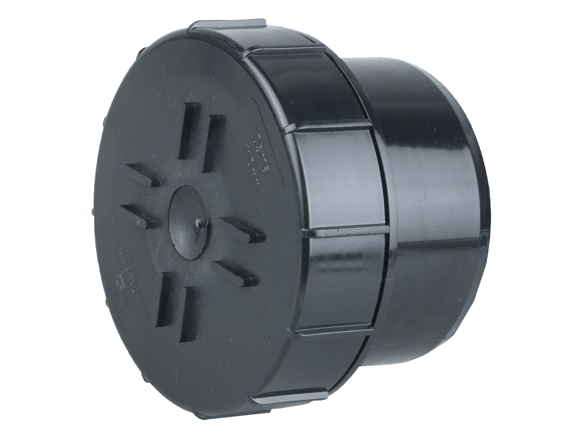 Product image for Wavin Osmasoil Plain Ended Access Plug 110m Black