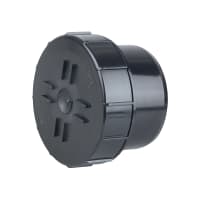 Product image for Wavin Osmasoil Plain Ended Access Plug 110m Black