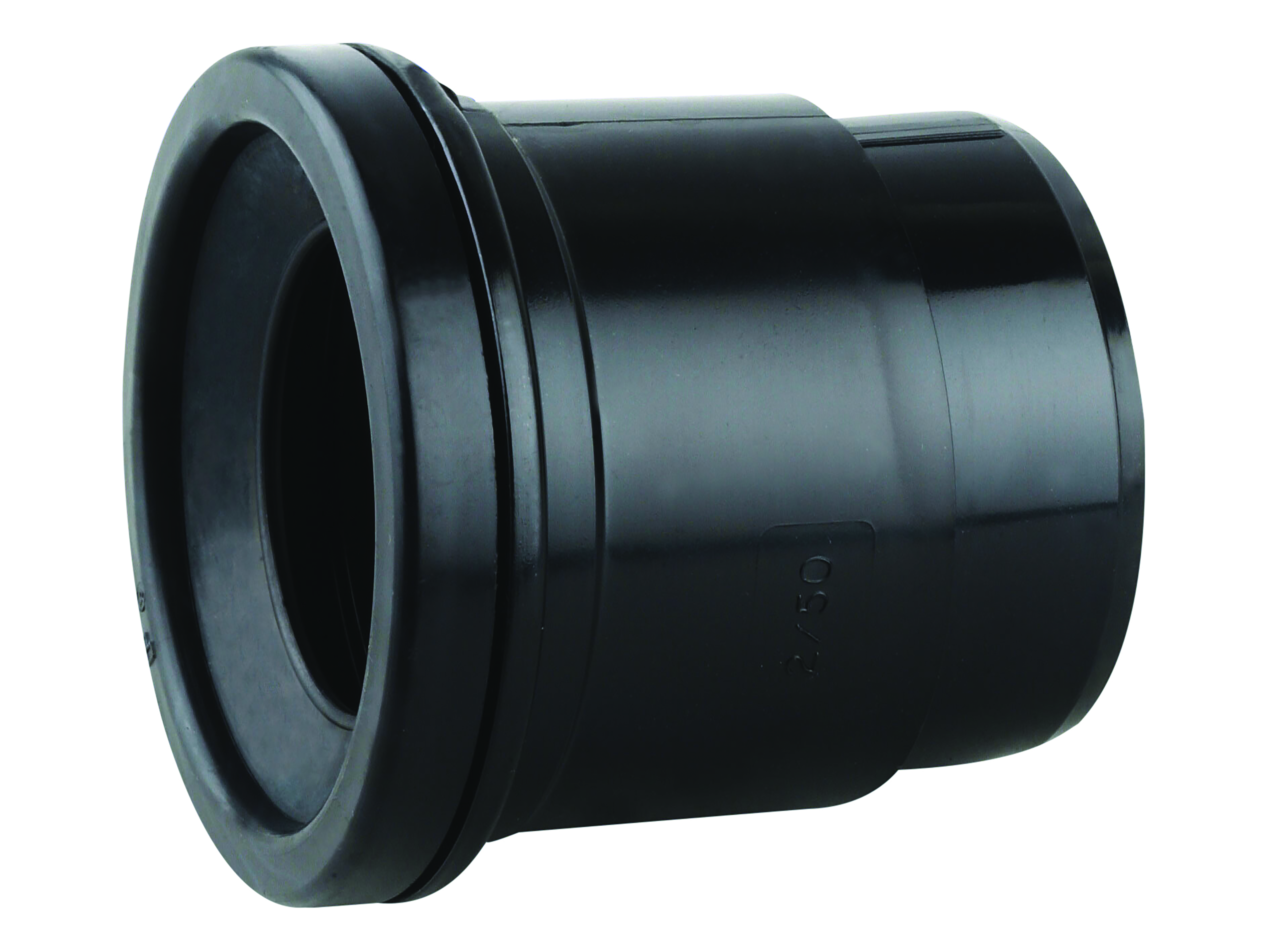 Product image for Wavin Osmasoil S/S Boss Adaptor (ring-seal) 50mm Black