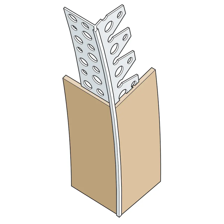 Product image for Expamet White Plastic Dry Lining Arch Bead 3000mm X 3mm X 1mm
