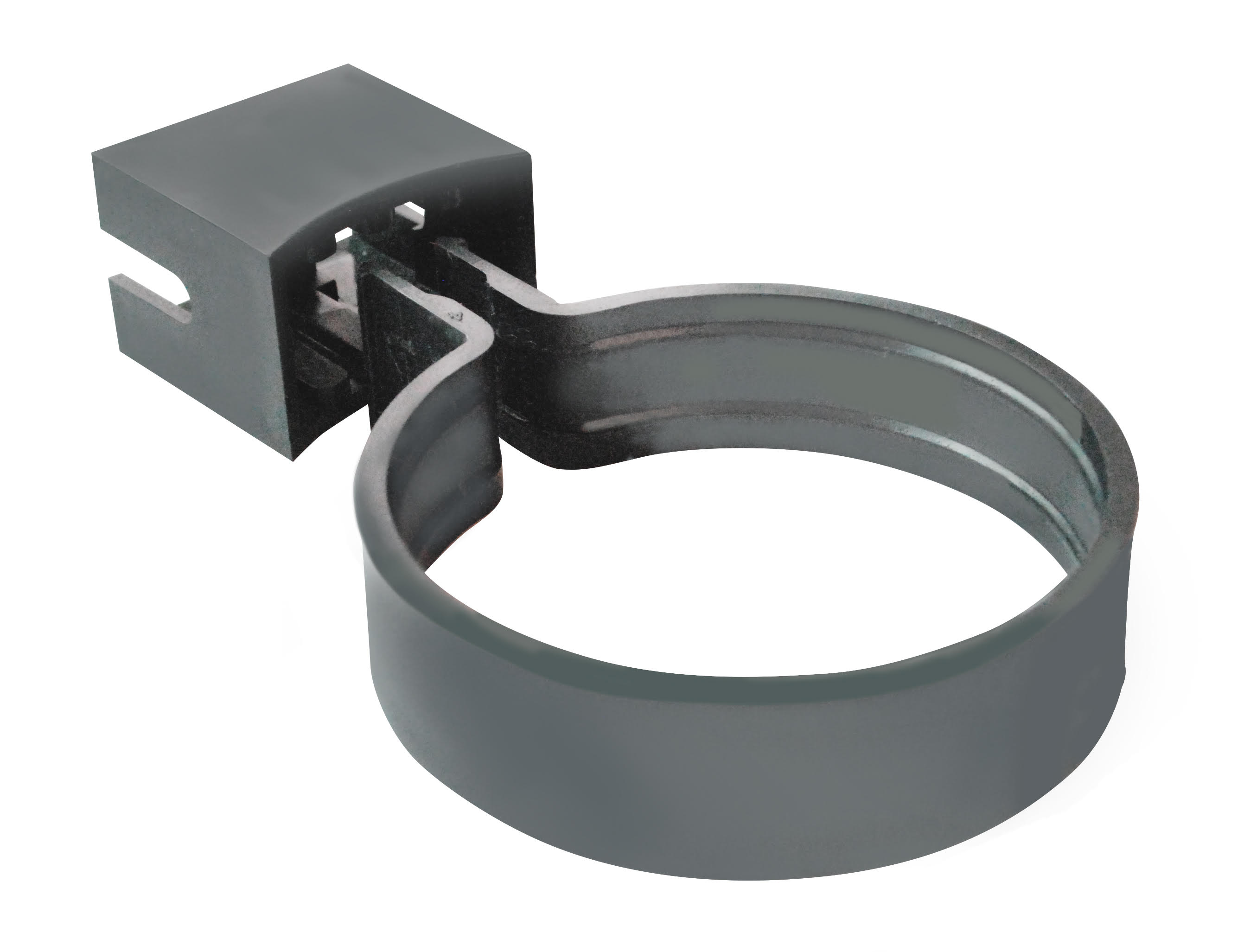 Product image for Wavin Osma Roundline Pipe Or Socket Bracket 68mm Anthracite Grey 0T033AG