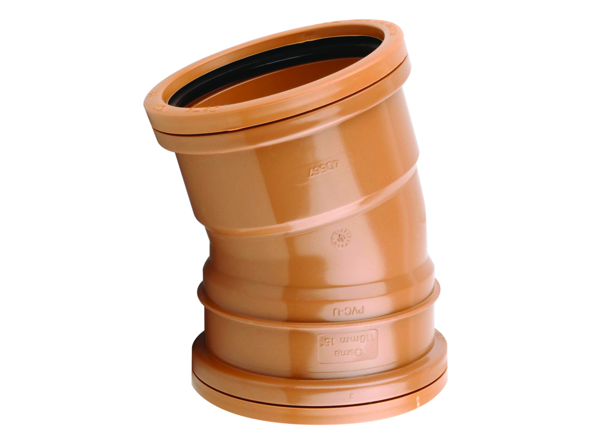 Image of Osmadrain Double Socket Short Radius Bend 15° 110mm 4D567