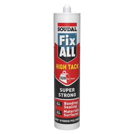 Product image for Soudal 290ml Fix All High Tack Adhesive & Sealant - White