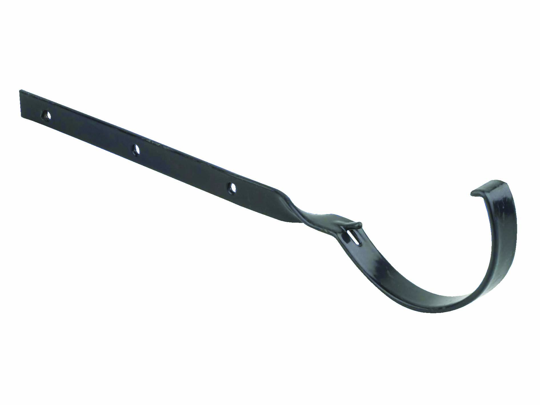 Product image for Wavin Osma Roundline Pvc-coated Steel Side Rafter Bracket 112mm Black 300mm 0T746B