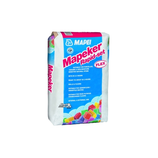 Product image for Mapeker Rapid Setting Flexible White Tile Adhesive 20kg
