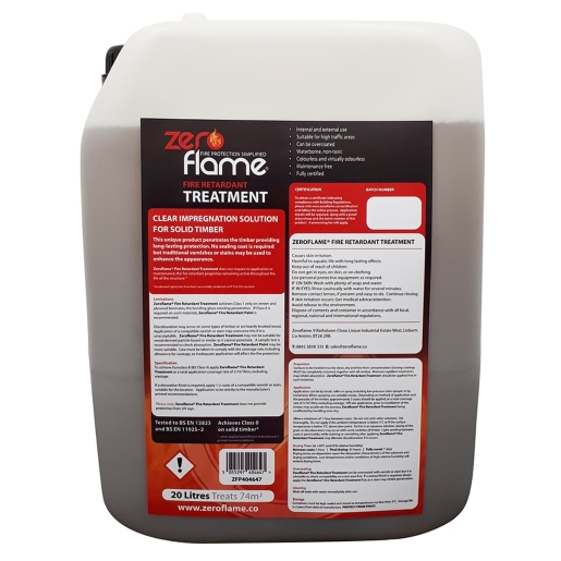 Product image for Zeroflame Fire Retardant Treatment 20L
