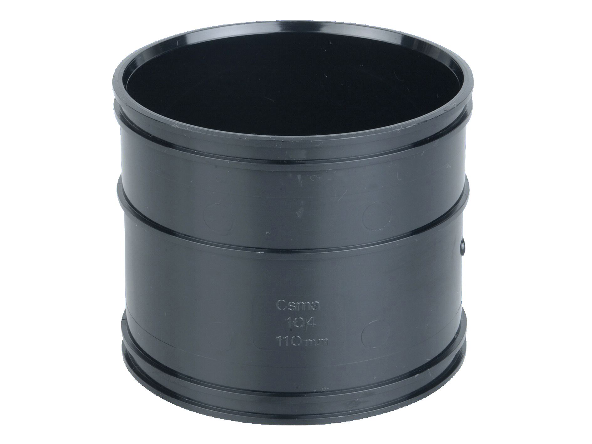 Product image for Wavin Osmasoil D/SW Double Socket Coupler 110mm Black