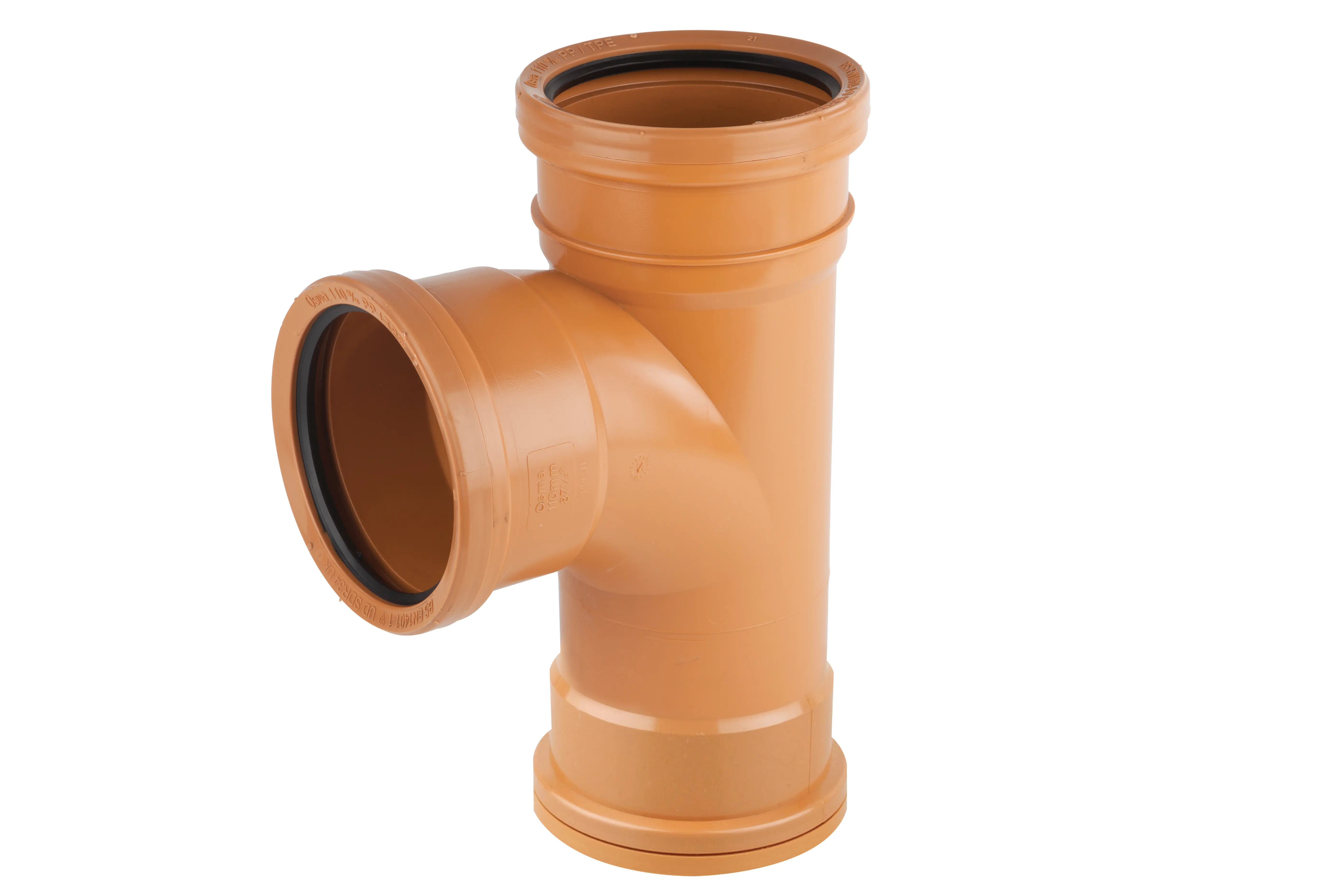 Image of Osmadrain Drainage Equal Junction 87 Degree Double Socket 110mm