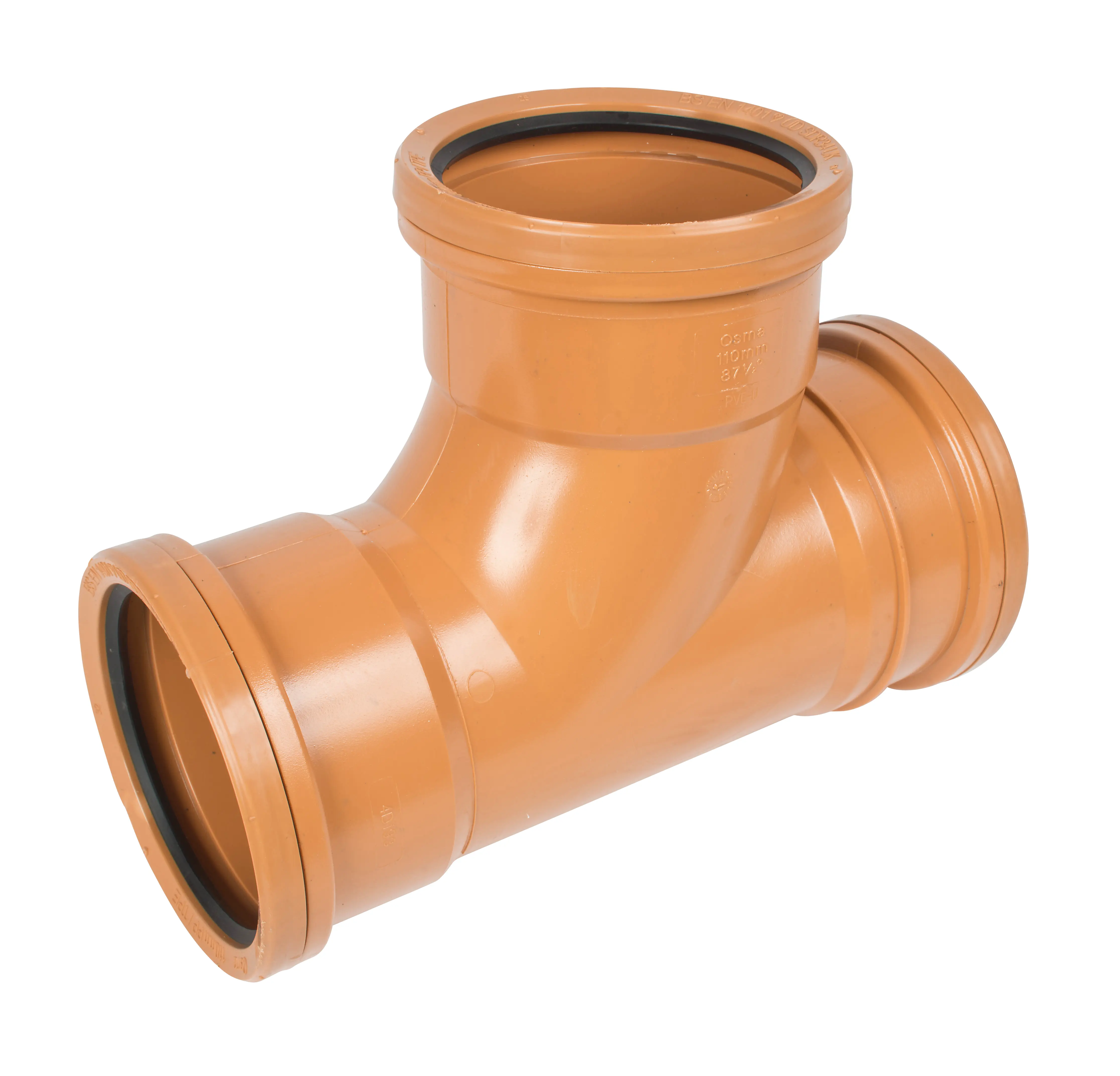Image of Osmadrain Drainage Equal Junction 87 Degree Double Socket 110mm