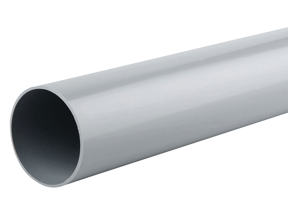 Product image for Wavin Osma Roundline Pipe 68mm Grey 5.5m