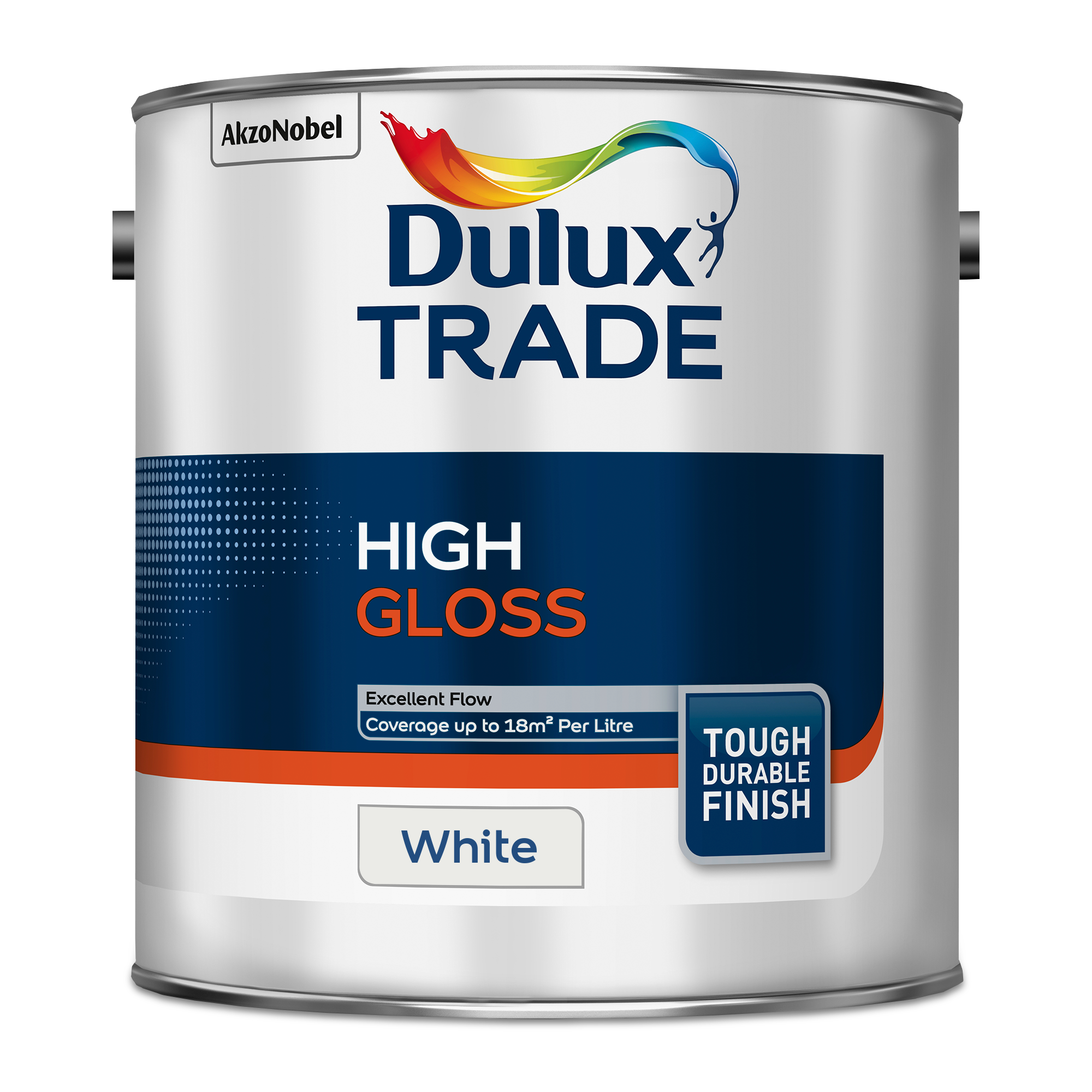 Image of Dulux Trade High Gloss Paint 2.5L White