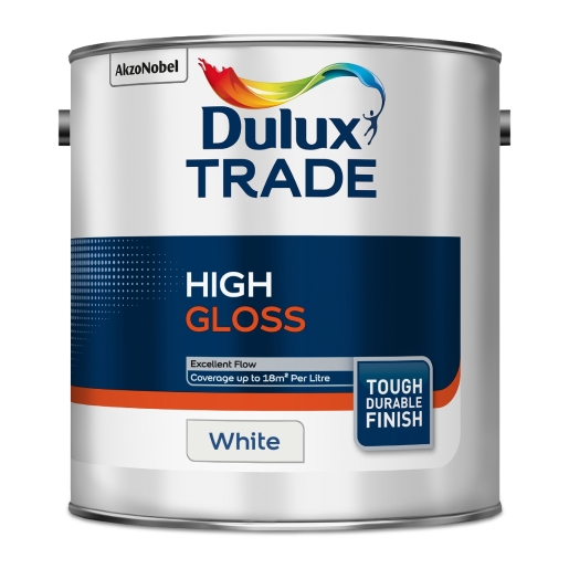 Product image for Dulux Trade High Gloss Paint 2.5L White