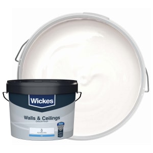 Product image for Wickes Vinyl Matt Emulsion Paint - Pure Brilliant White - 10L