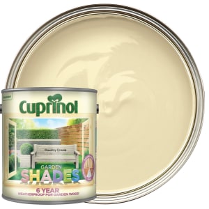 Image of Cuprinol Garden Shades Matt Wood Treatment - Country Cream - 2.5L