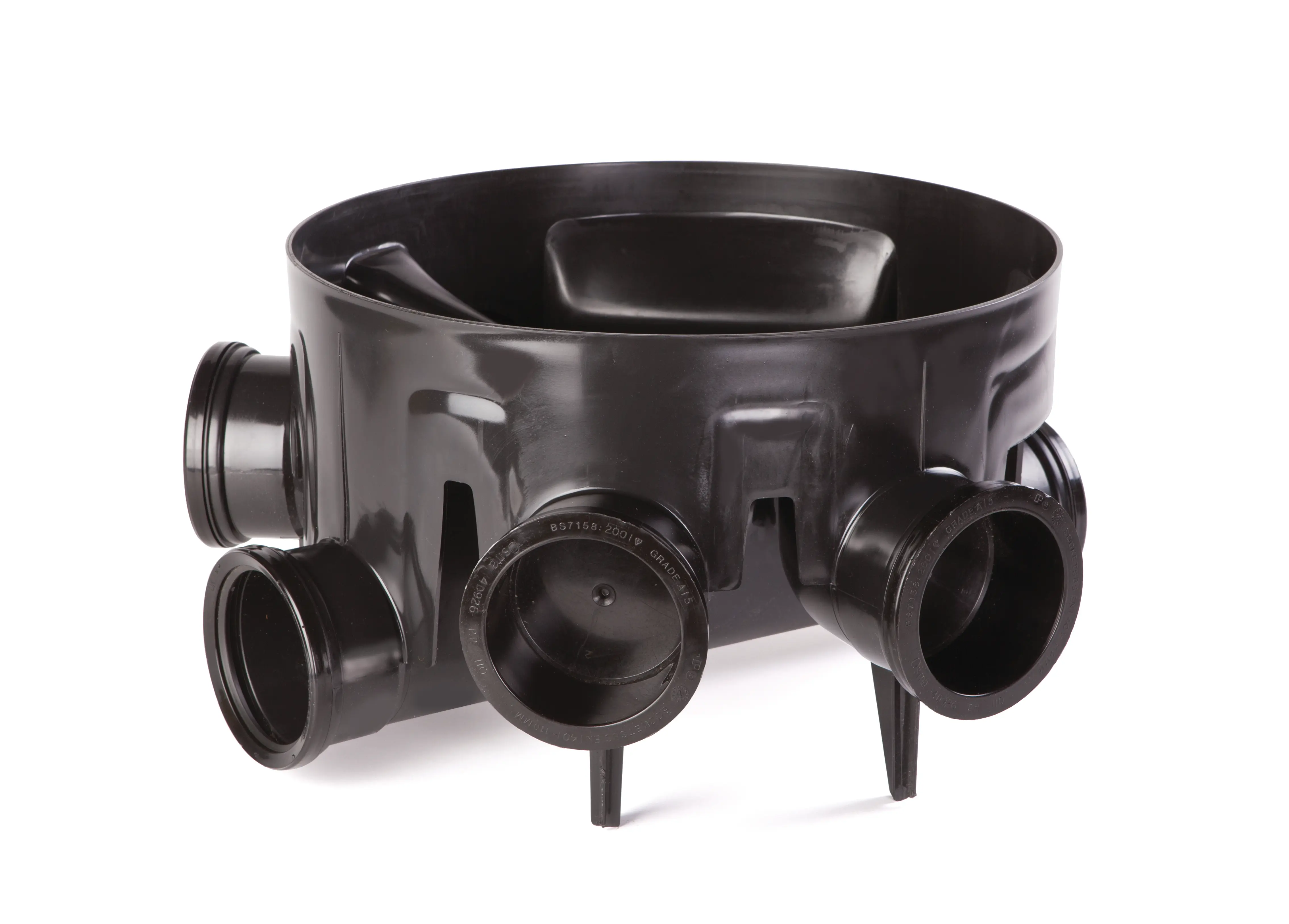 Product image for Osma 450mm Universal Inspection Chamber Base Straight Channel And 4x110mm Branches 4D922