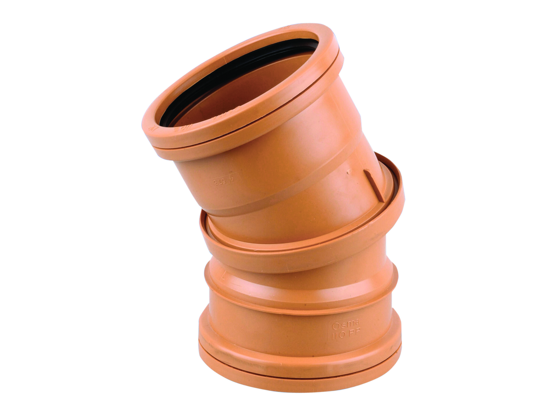Product image for Osmadrain Double Socket Adjustable Bend 0-30° 110mm 4D573