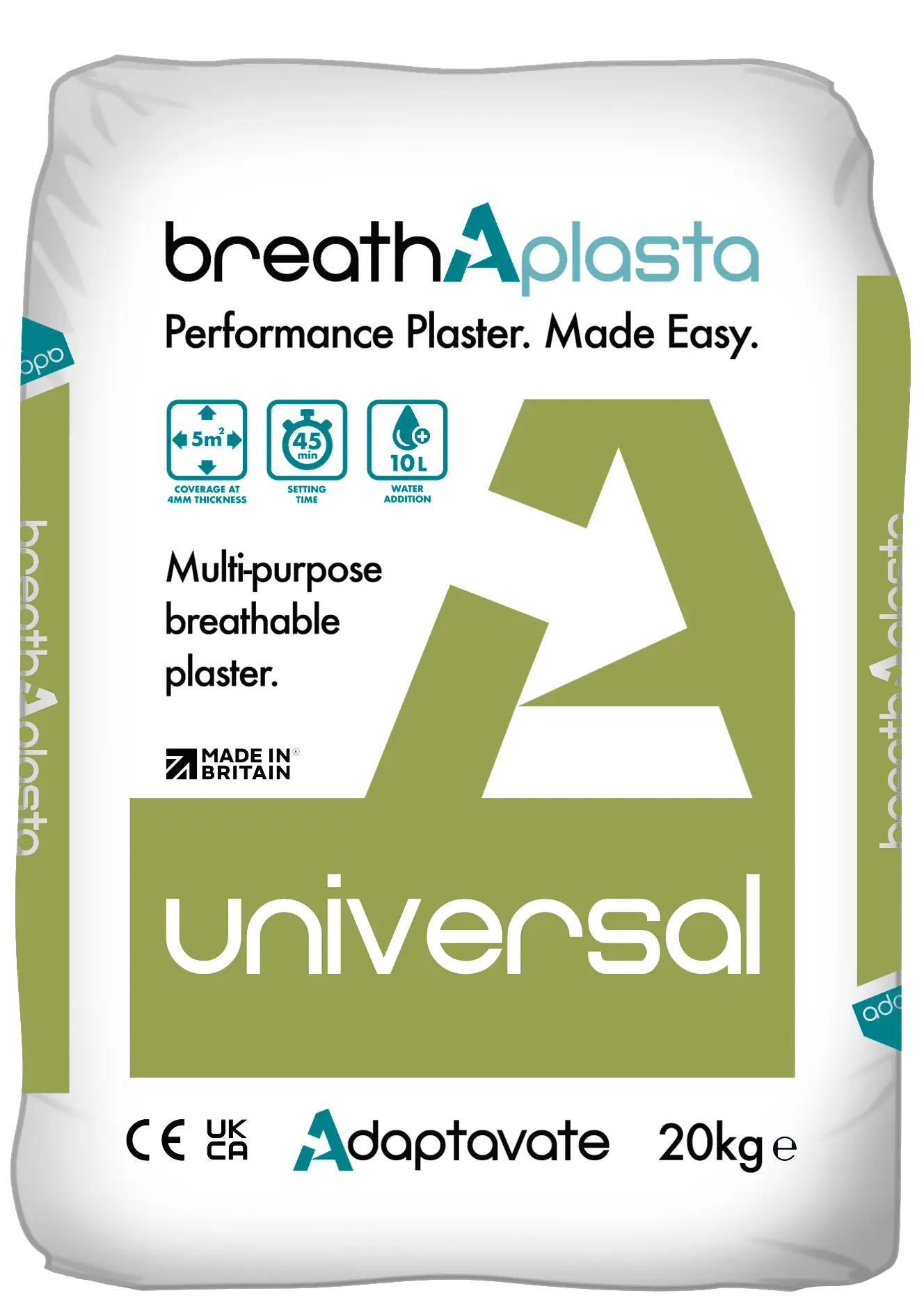 Product image for Adaptavate Breathaplasta Quick Setting Lime Plaster 20kg
