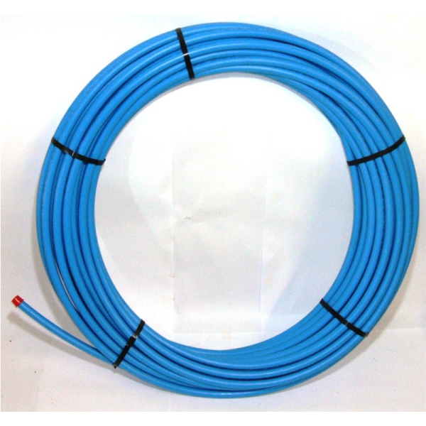 Product image for MDPE Pipe 12bar 50m Coil Blue 50mm