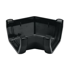Product image for FloPlast 114mm Black Square Line Gutter Angle - 135°