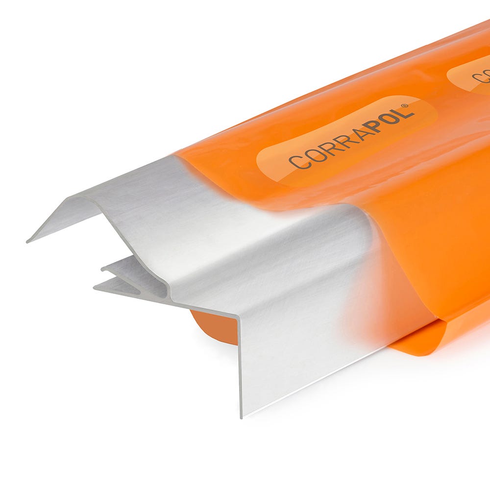 Product image for Corrapol Rock N Lock Gable Flashing 3m Mill