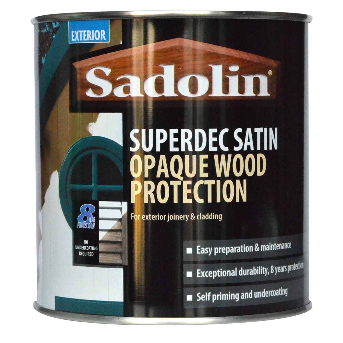 Image of Sadolin Superdec Satin Paint 1.0L Black