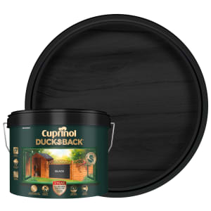 Product image for Cuprinol 5 Year Ducksback Matt Shed & Fence Treatment - Black - 9L