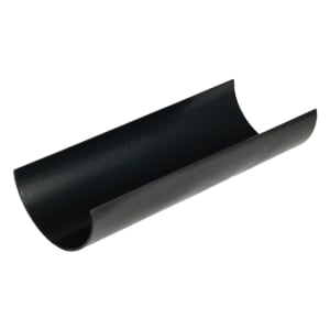 Image of FloPlast 112mm Black Cast Iron Style Half Round Gutter - 2m