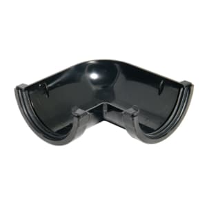 Product image for FloPlast 76mm Black MiniFlo Gutter Angle - 90°