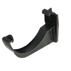 Image of FloPlast 112mm Black Cast Iron Style Half Round Gutter Fascia Bracket