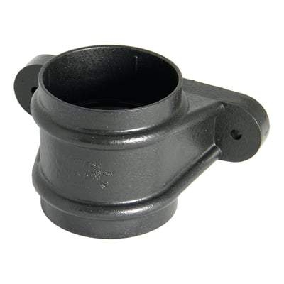 Product image for FloPlast 68mm Black Cast Iron Style Round Downpipe Socket