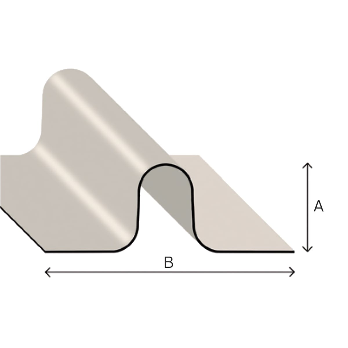Product image for Tuffstuff Raised Ridge Roll Expansion Joint 3M X 65mm X 185mm Grey