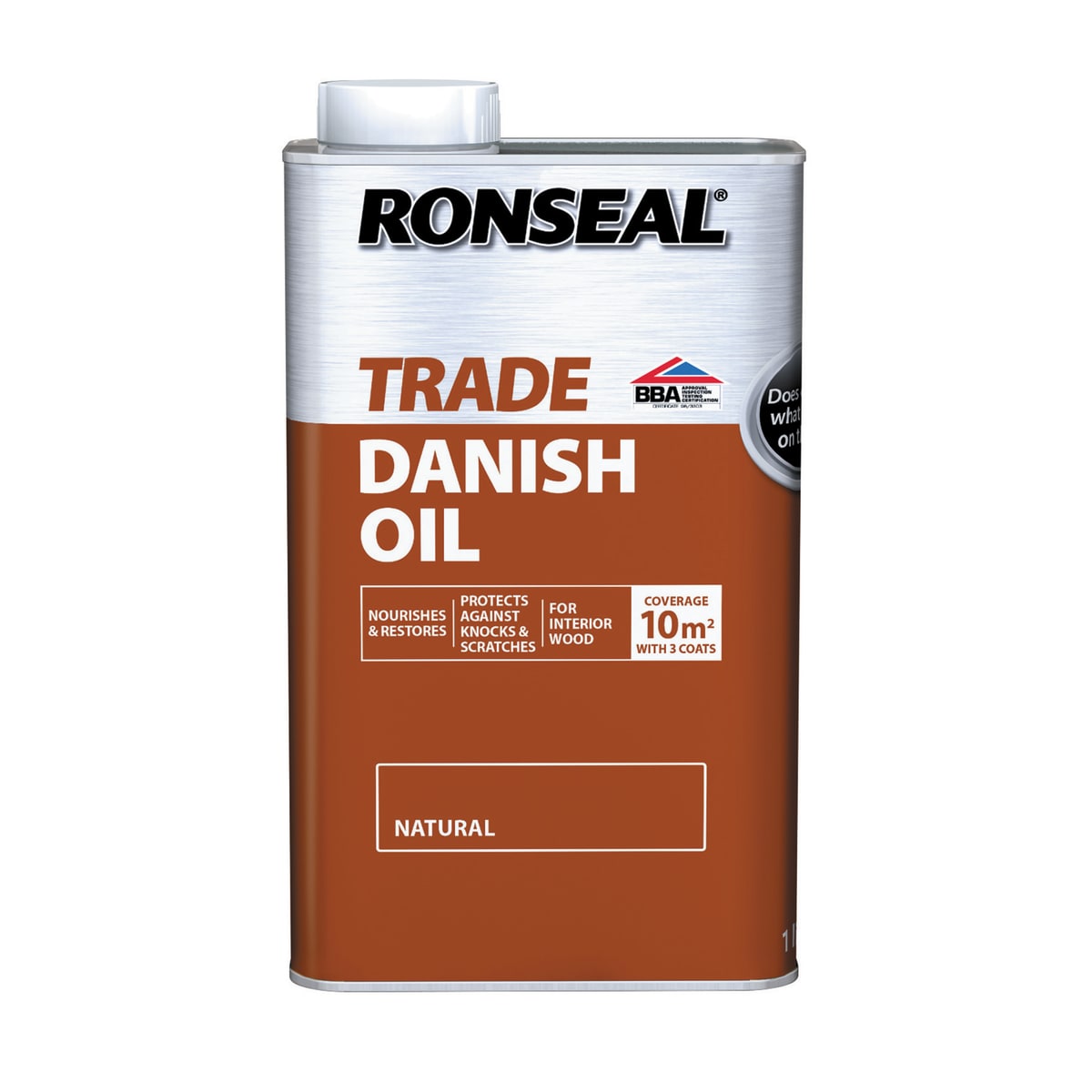 Product image for Ronseal Trade Danish Oil 1 Litre Natural