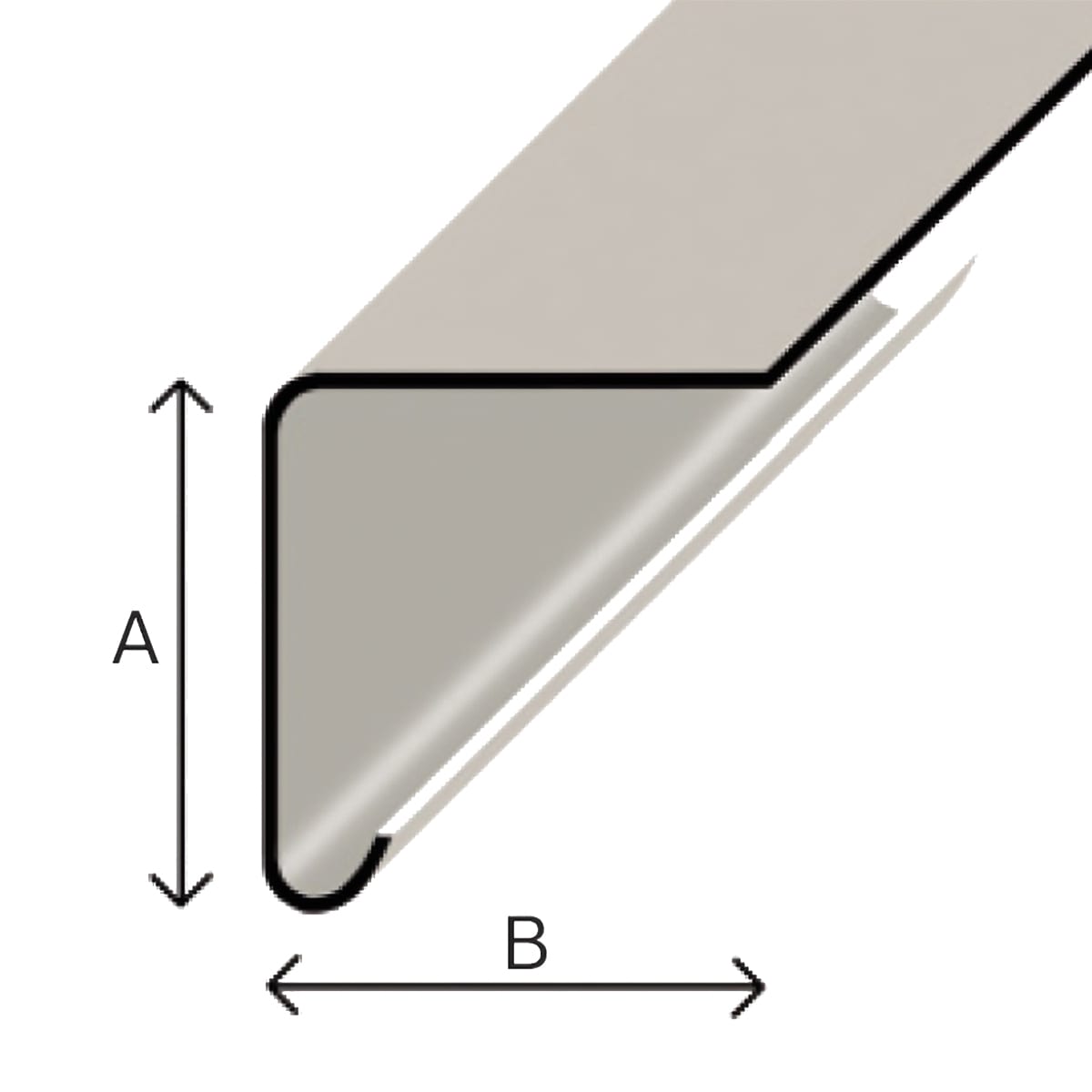 Product image for Tuffstuff A200 Drip Edge Trim 3M X 90mm X 90mm Grey