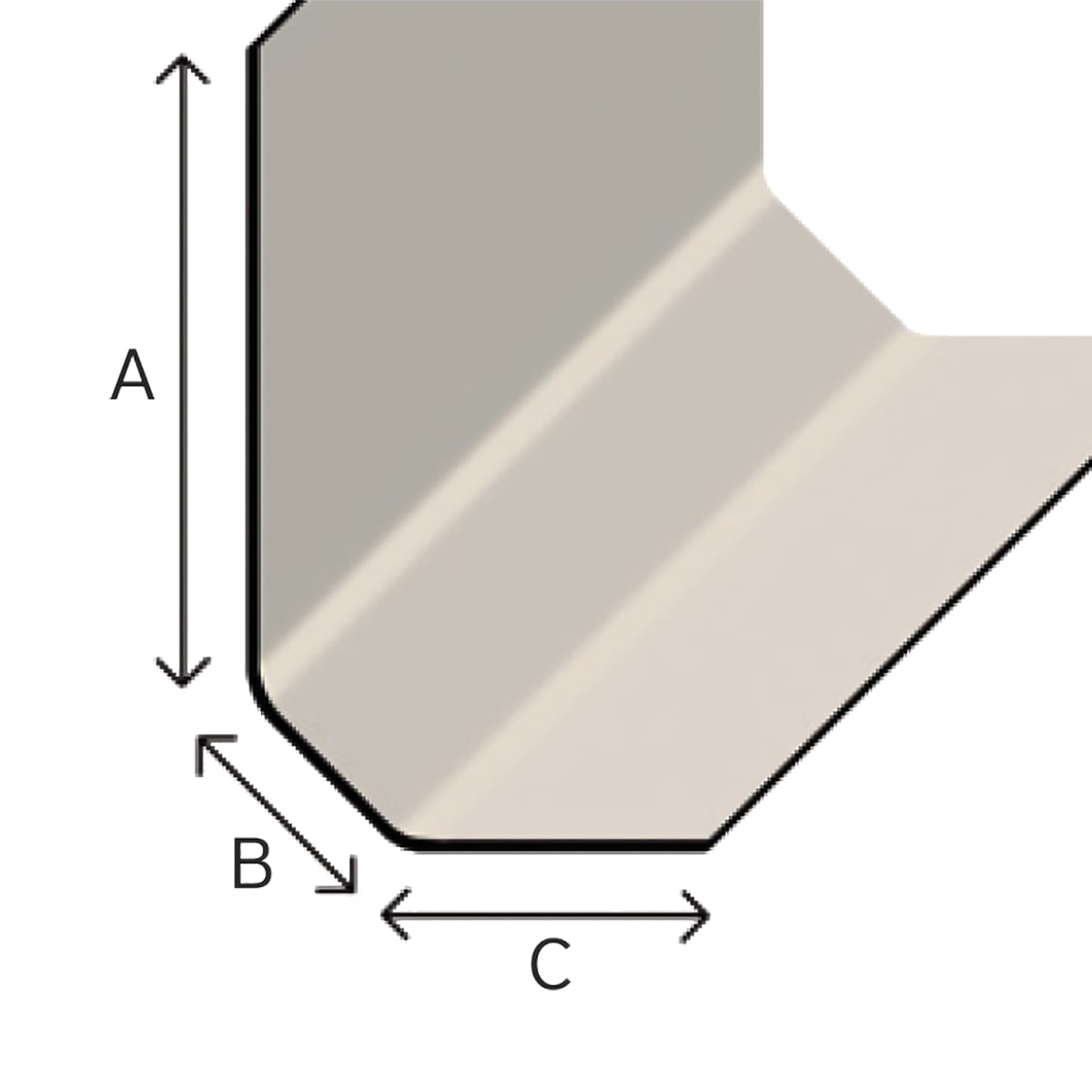 Product image for Tuffstuff D300 Angle Fillet Long Leg 3M Grey