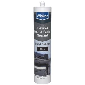 Wickes Flexible Roof & Gutter Black Sealant - 300ml