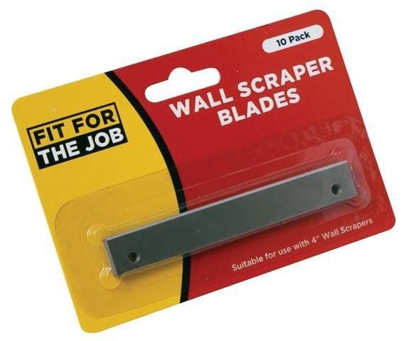 Product image for Fit For The Job Wall Scraper Replacement Blades 100mm 10pk