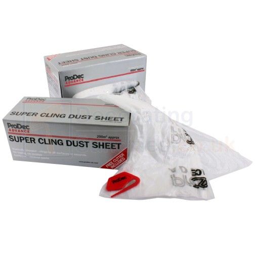 Product image for Prodec Advance Super Cling Dust Sheet Roll 4x25mtr 100m²