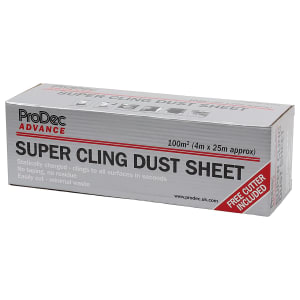 Product image for Prodec Advance Super Cling Dust Sheet Roll 4x25mtr 100m²